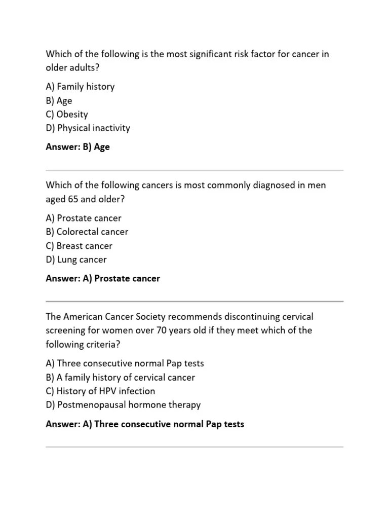 Oncology MCQ Questions | PDF | Cancer | Breast Cancer