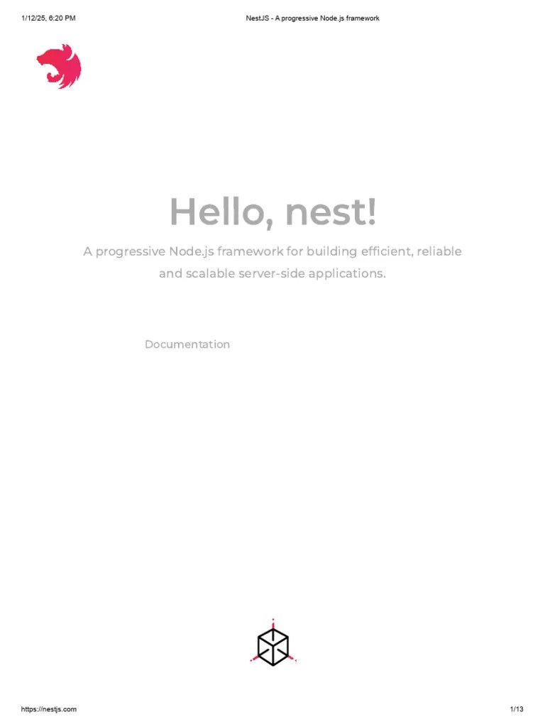 NestJS - A Progressive Node - Js Framework | PDF | Software Framework ...