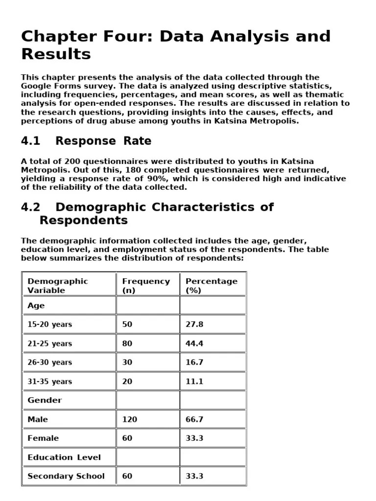 Chapter Four_ Data Analysis And Results | PDF