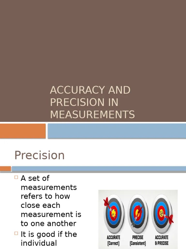 Accuracy And Precision In Measurements | PDF | Significant Figures ...