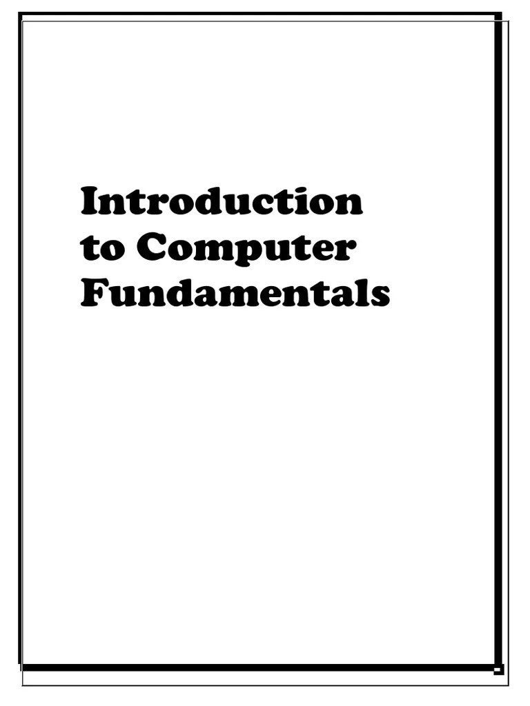 Computer-Fundamental (2) | PDF | Computer Data Storage | Computer Hardware