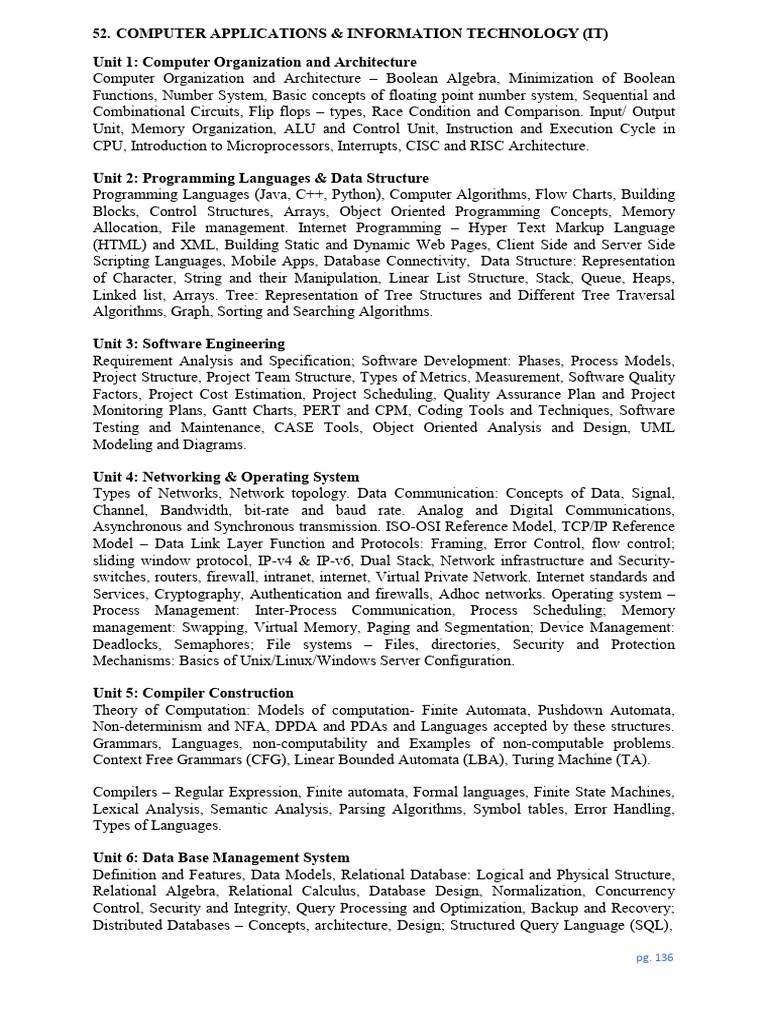 COMPUTER APPLICATIONS & INFORMATION TECHNOLOGY | PDF | Bioinformatics ...