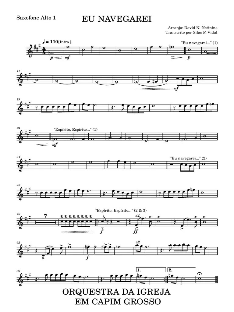 EU NAVEGAREI_SAX ALTO 1 | PDF