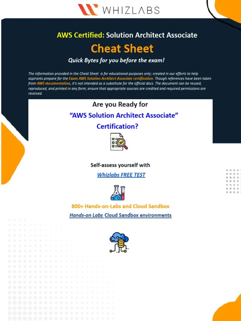 AWS Solutions Architect Cheat Sheet Nov 2024 | PDF | Amazon Web ...