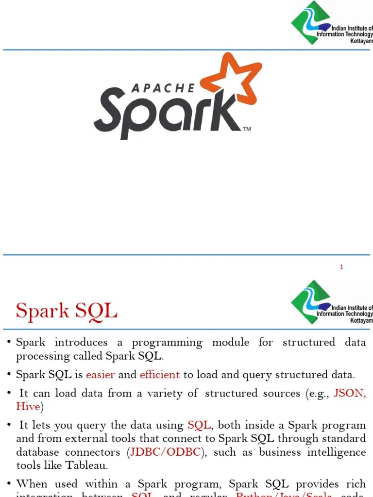 Spark SQL_updated | PDF | Apache Spark | Sql
