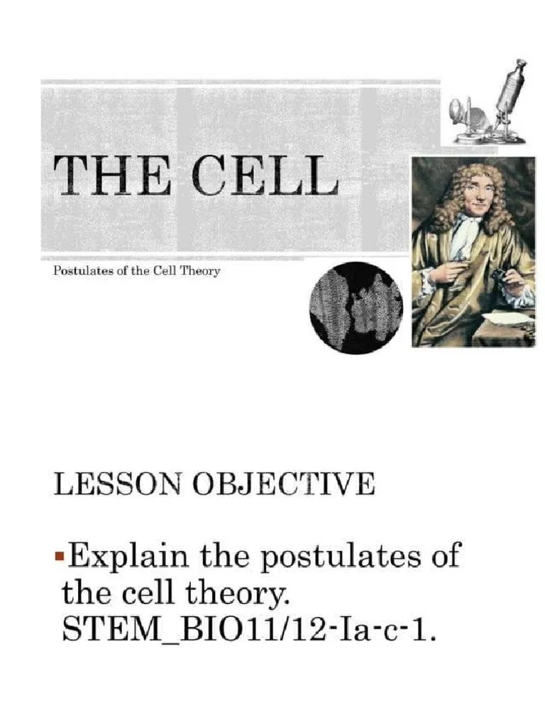 Week 1 Cell Theory | PDF