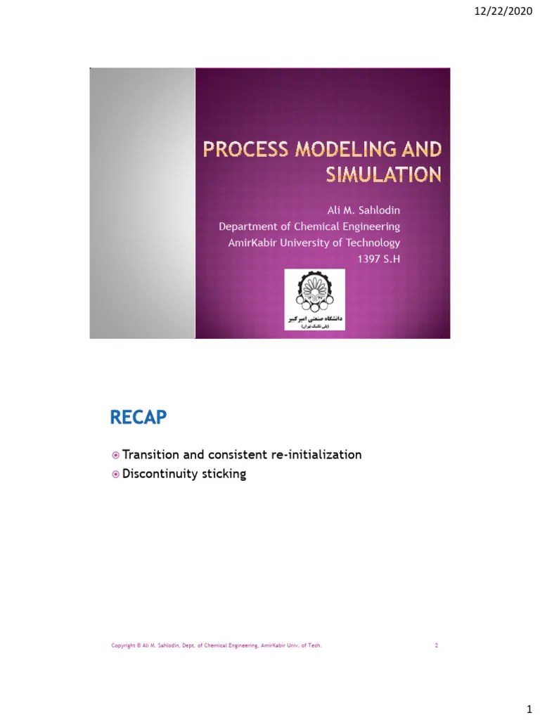 Modeling_Simulation_Lecture16 | PDF | Applied Mathematics