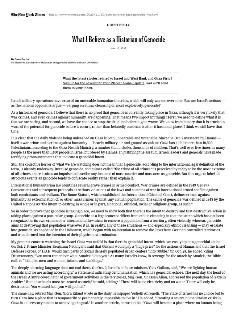 Opinion What I Believe As A Historian Of Genocide The New York