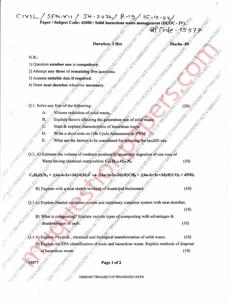 Be Civil Engineering Semester 7 2022 December Dloc IV Solid And ...