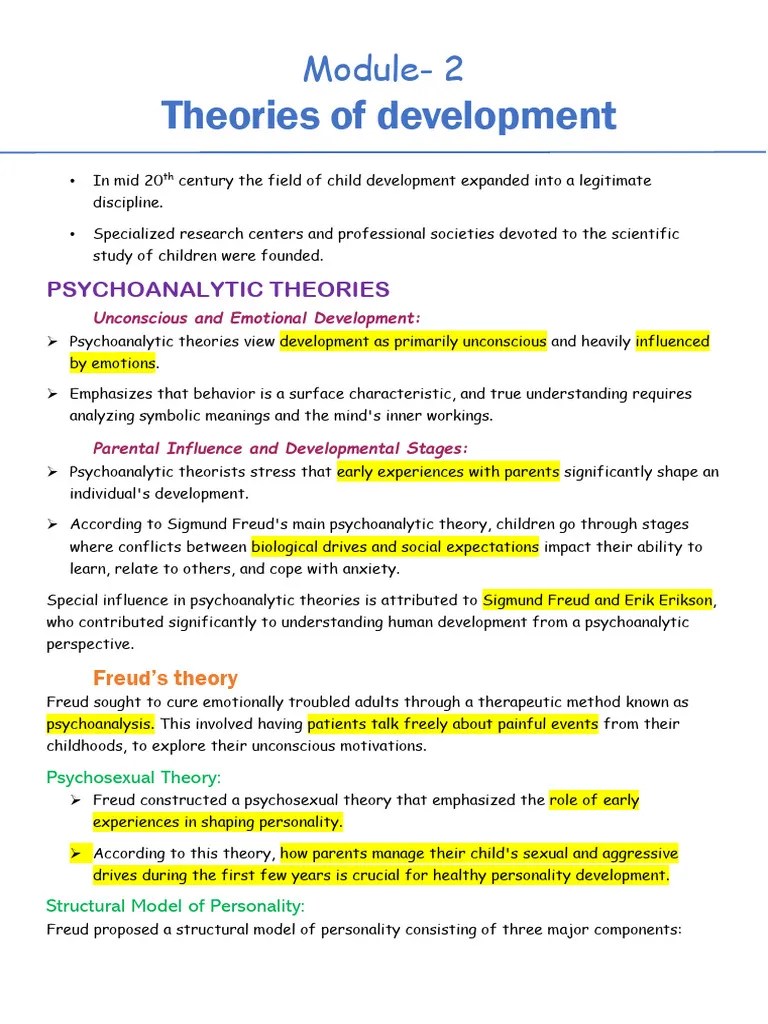CHILD DEVELOPMENT -2 | PDF | Id | Psychoanalysis