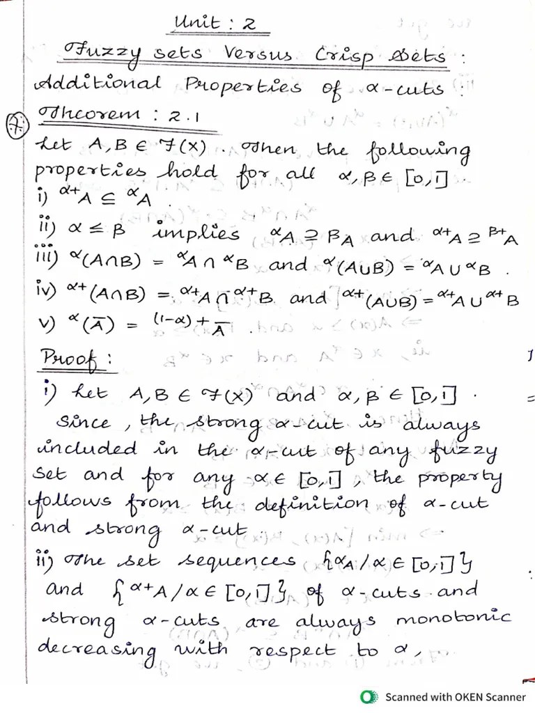 Fuzzy Mathematics Unit 2 | PDF