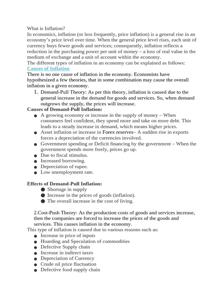 Module2 Inflation | PDF | Cost Of Living | Inflation