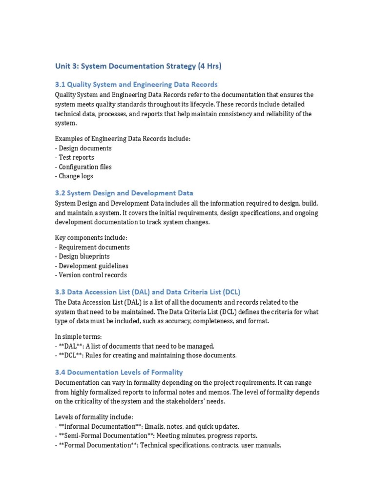 System Documentation Strategy Notes | PDF