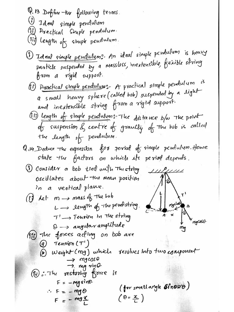 5.oscillation Notes-2 | PDF