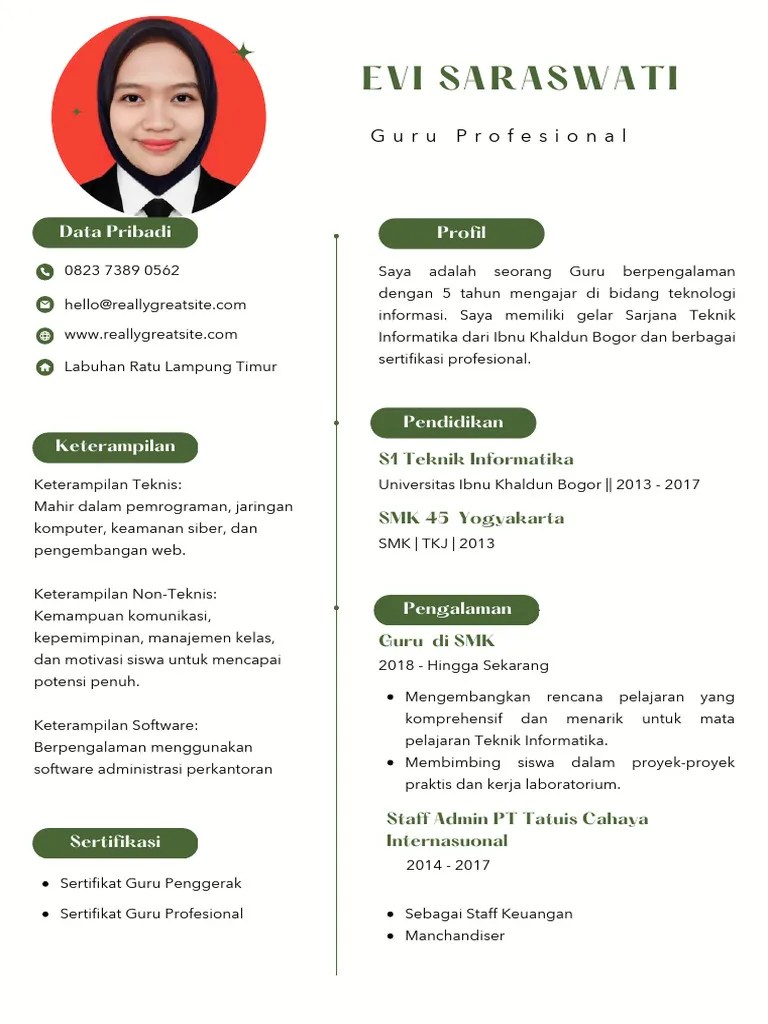 Profil Guru Teknologi Informasi Berpengalaman Pdf
