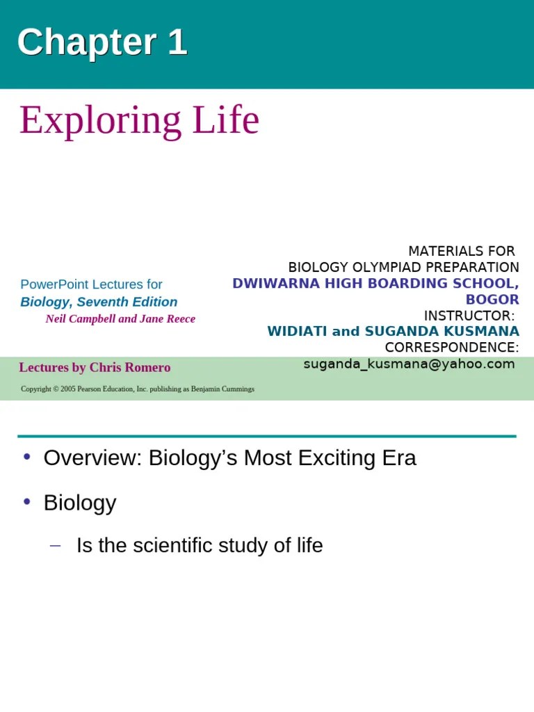 Chapter 1 Exploring Life | PDF | Dna | Cell (Biology)
