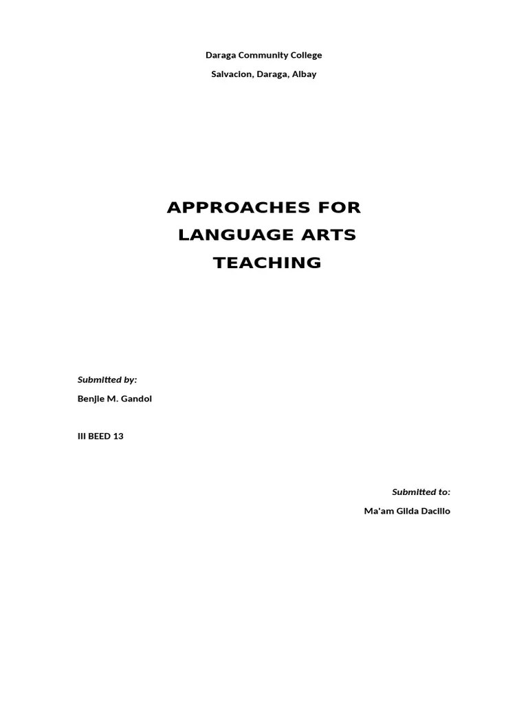 APPROACHES FOR-WPS Office | PDF | Language Education | Teaching Method