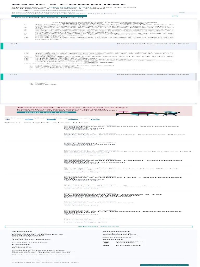 Basic 5 Computer PDF Computer Keyboard Icon | PDF | Computer Keyboard ...
