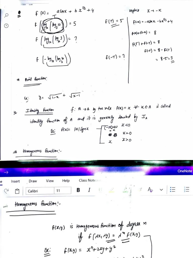 Function Notes 1-1 | PDF