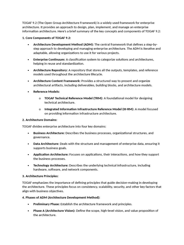 TOGAF 9 | PDF | Enterprise Architecture | Computing