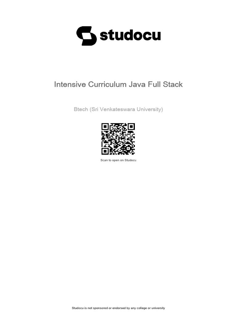 Intensive Curriculum Java Full Stack | PDF | World Wide Web | Internet & Web