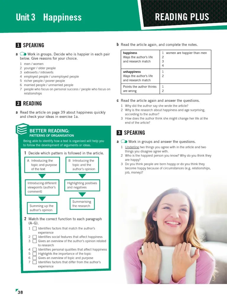 Unit 3 Reading Plus Lesson Pdf Happiness Extraversion And