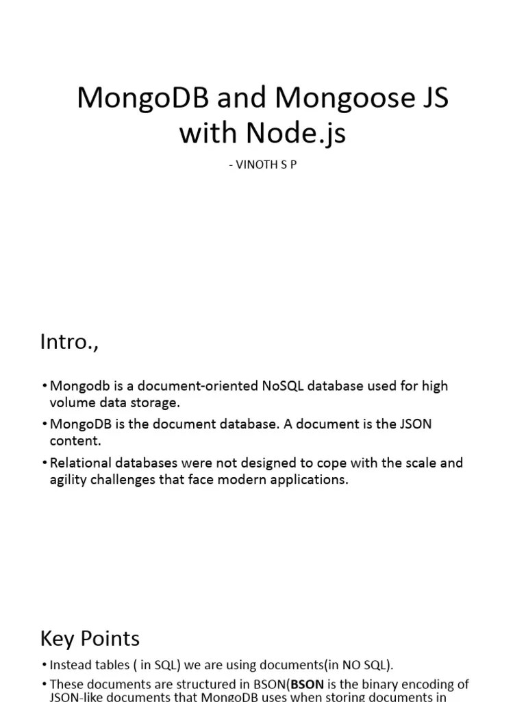 MongoDB | PDF | No Sql | Databases