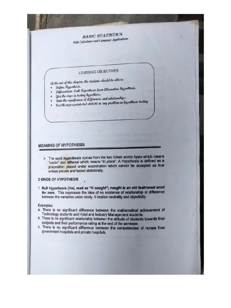 HYPOTHESIS TESTING | PDF