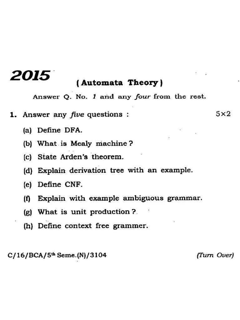 Automata | PDF | Theoretical Computer Science | Grammar
