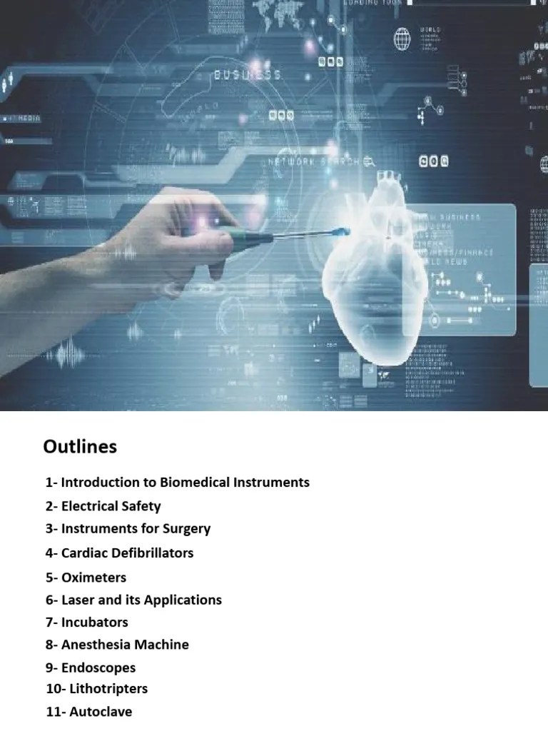 Lecture 01 Introduction To Biomedical Instrumentation Pdf Food