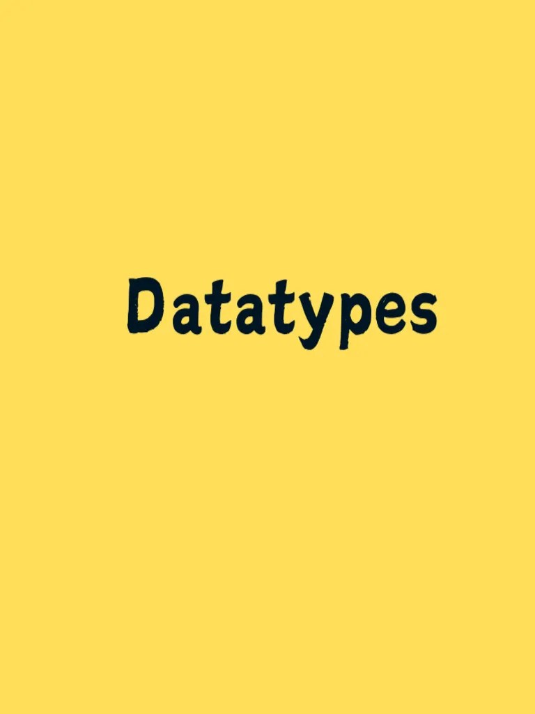 Data Types | PDF | String (Computer Science) | Java Script