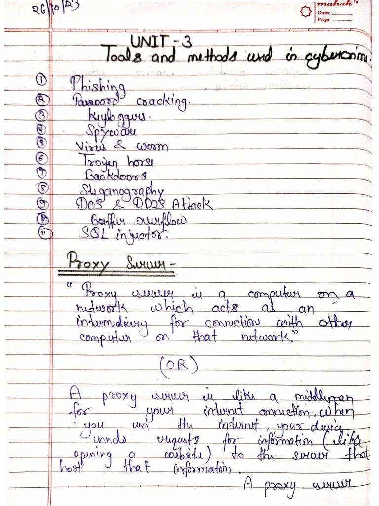 Cyber Security Unit 3 Notes | PDF