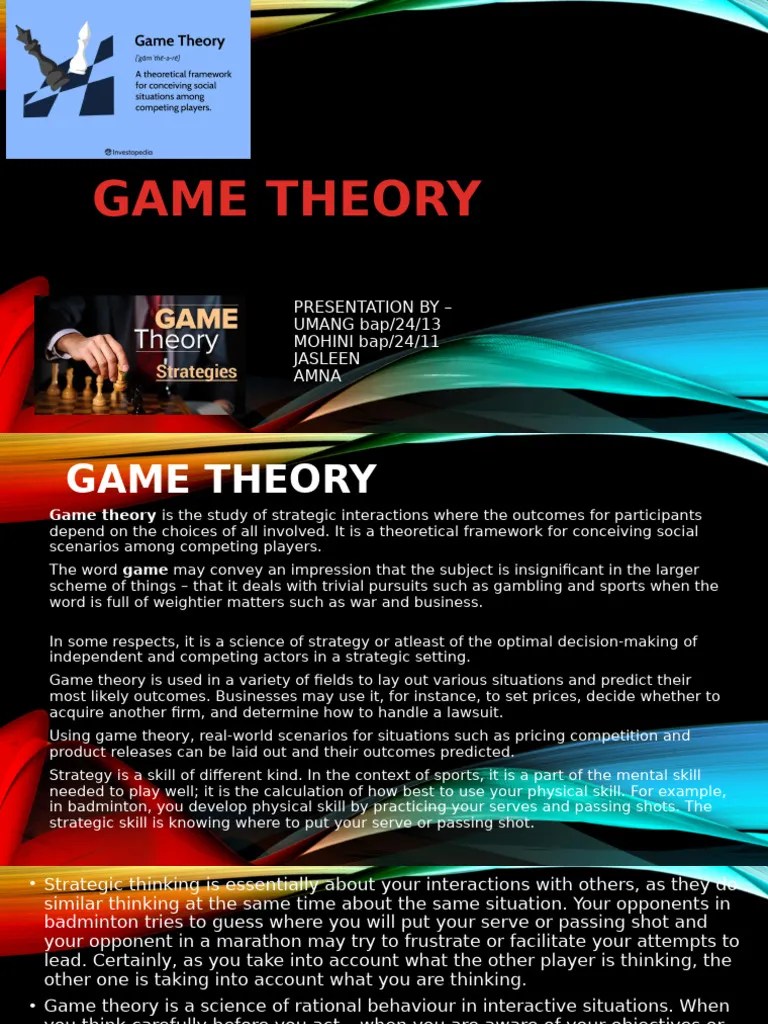 GAME THEORY[1] (1) | PDF | Auction | Game Theory