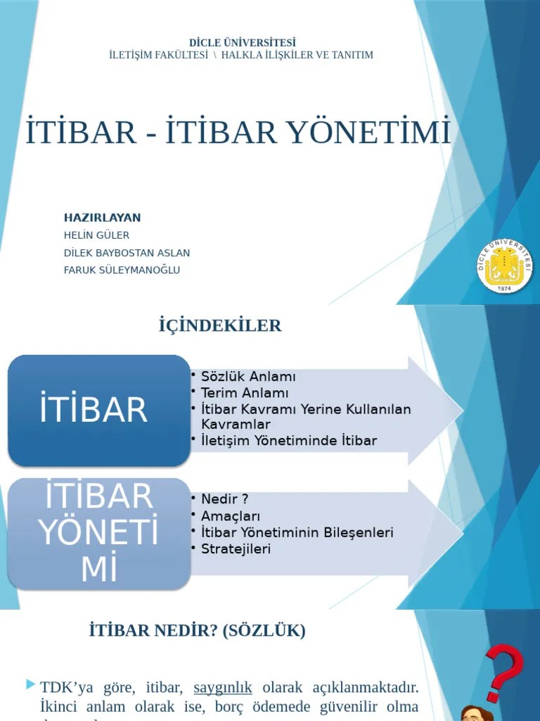 Itibar Nedir Konu Anlatımı | PDF