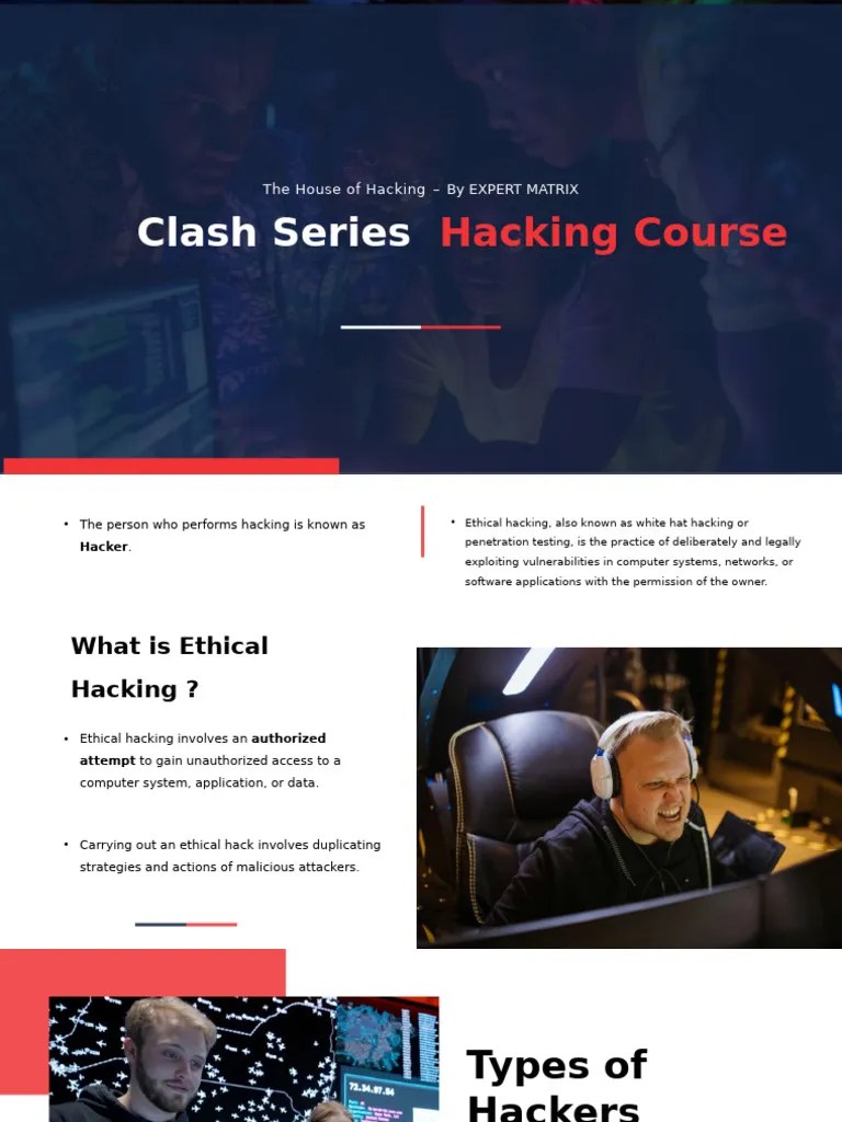 Module 01_Clash Series Ethical Hacking | PDF | Security Hacker | White ...