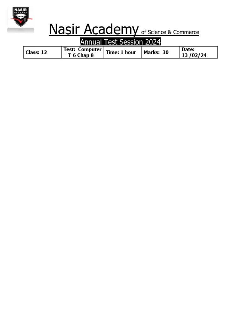 Computer Class 12 - T - 6 | PDF | C (Programming Language) | Operating ...