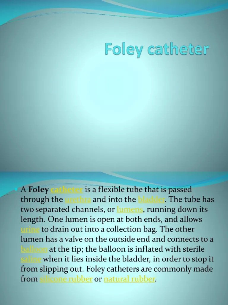 Foley Catheter | PDF