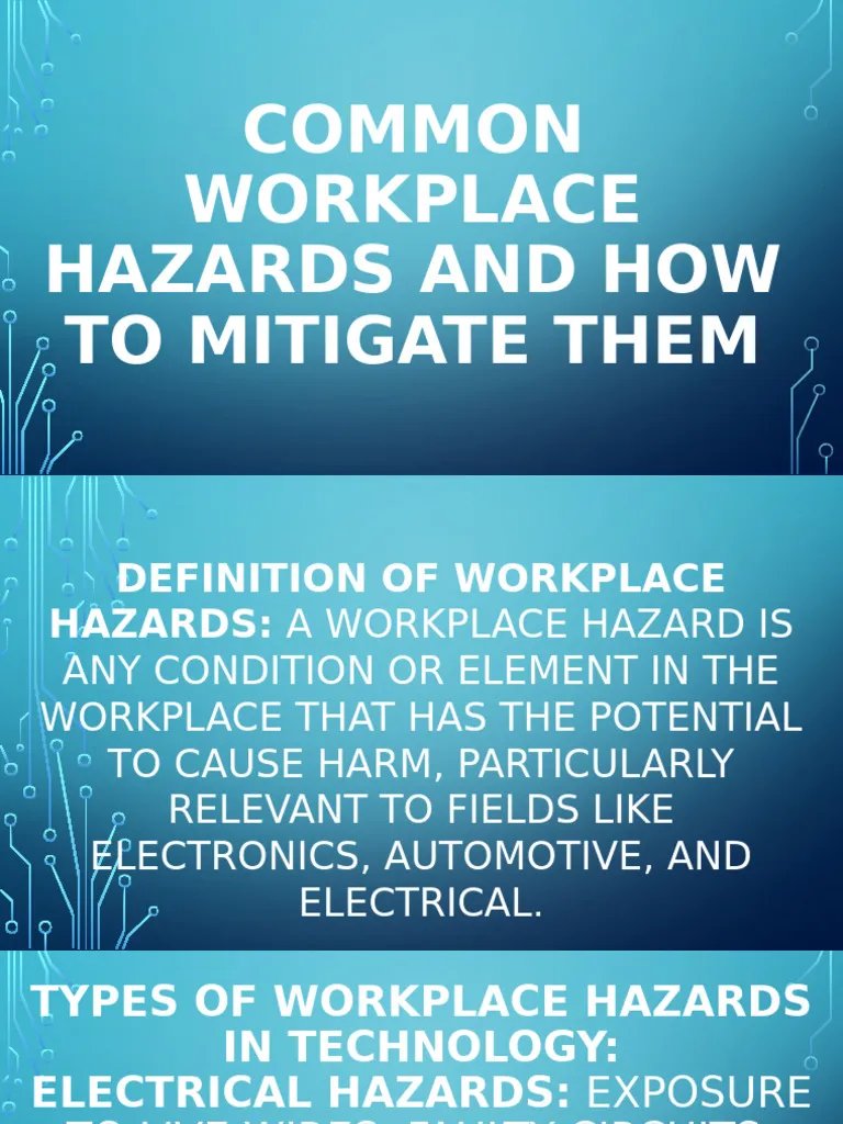 Common Workplace Hazards and How to Mitigate Them  PDF.