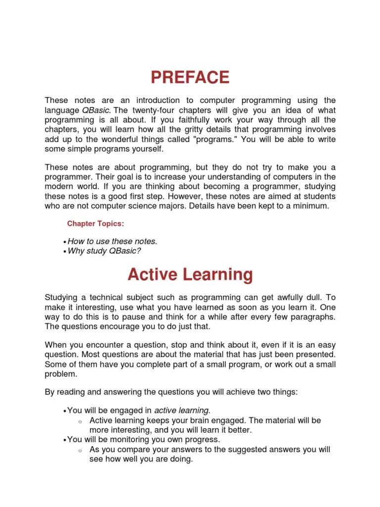 Introduction To Qbasic | PDF | Basic | Microsoft Windows