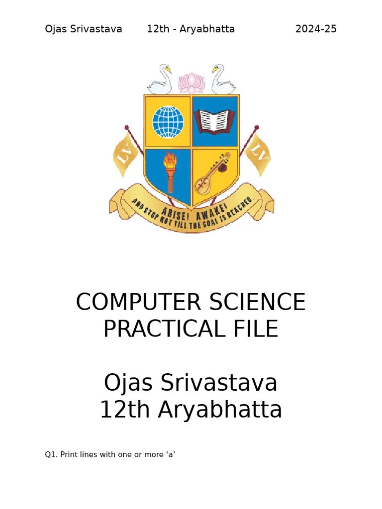 CS Practical File | PDF | Letter Case | Databases