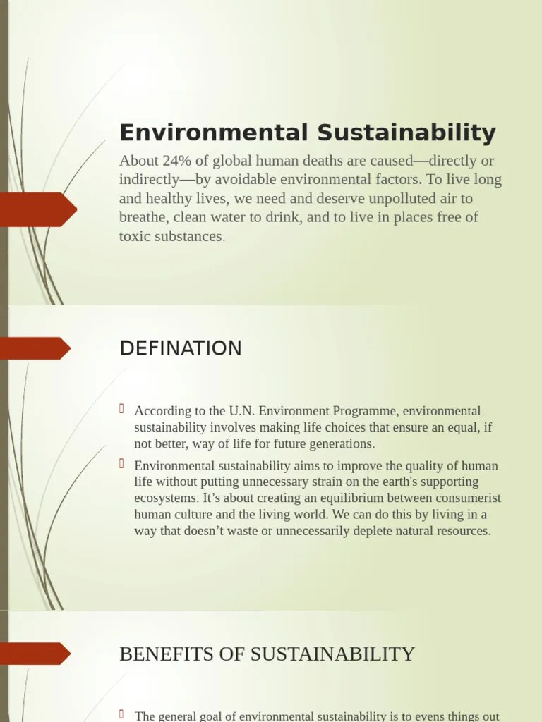 Sustainable Living For A Healthier Future | PDF