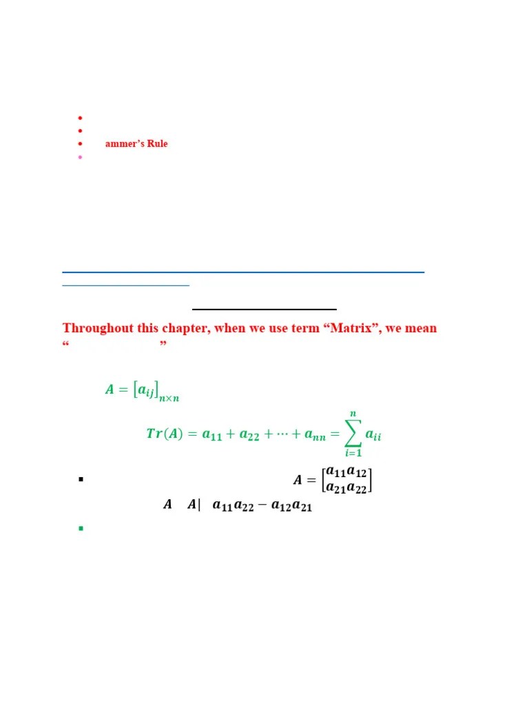 Chapter 3 Determinants | PDF | Determinant | Matrix (Mathematics)