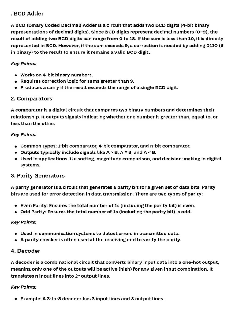 _BCD Adder | PDF | Binary Coded Decimal | Electronics