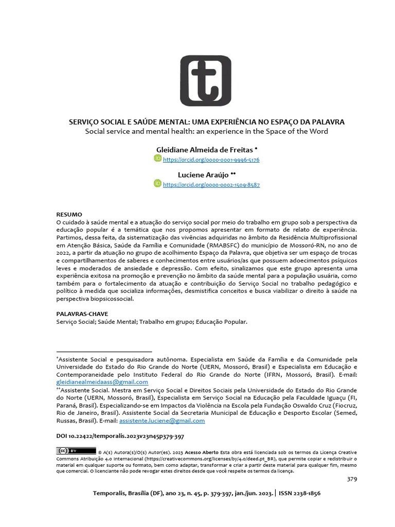 Serviço Social E Saude Mental | PDF | Saúde Mental | Sociologia