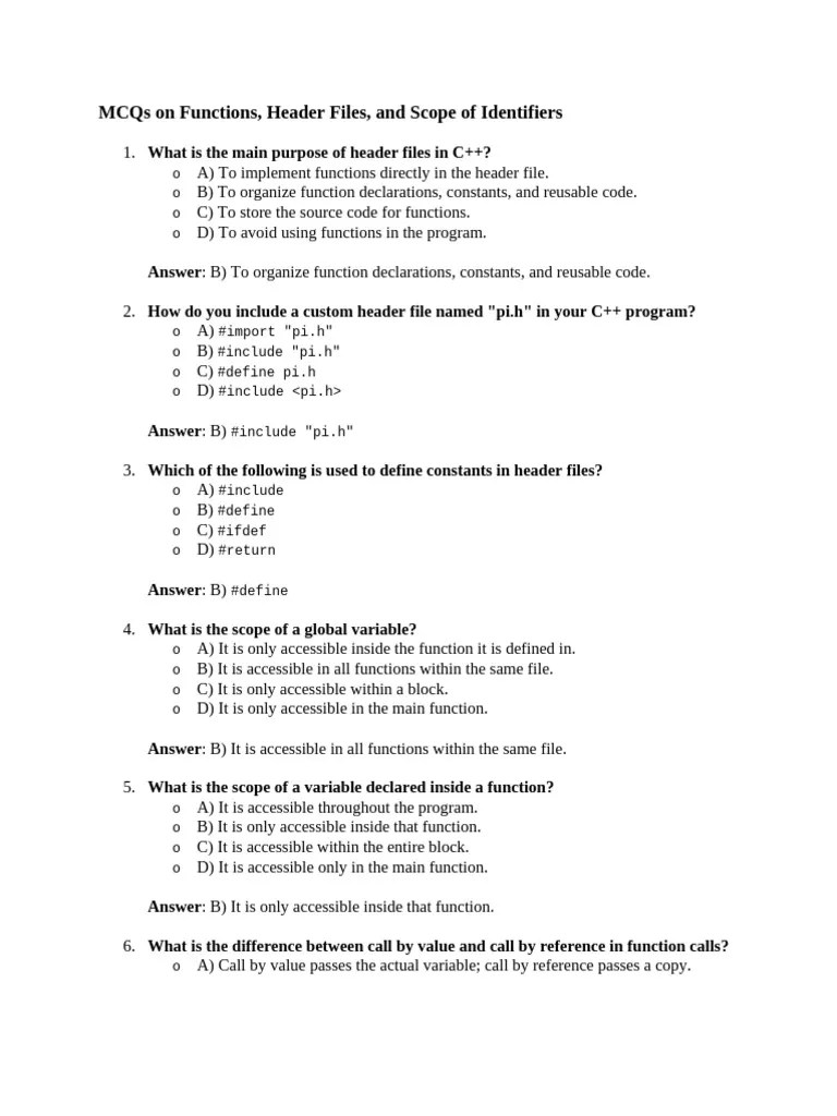 Lecture 10 | PDF | Scope (Computer Science) | Parameter (Computer ...