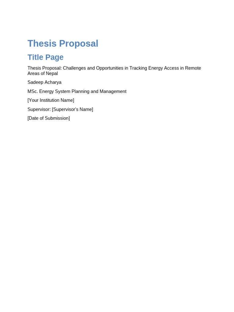 Thesis Proposal Guide | PDF | Qualitative Research | Geographic ...