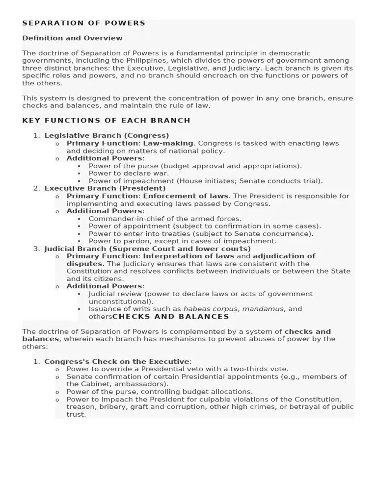 Separation-of-Powers | PDF | Separation Of Powers | American Government