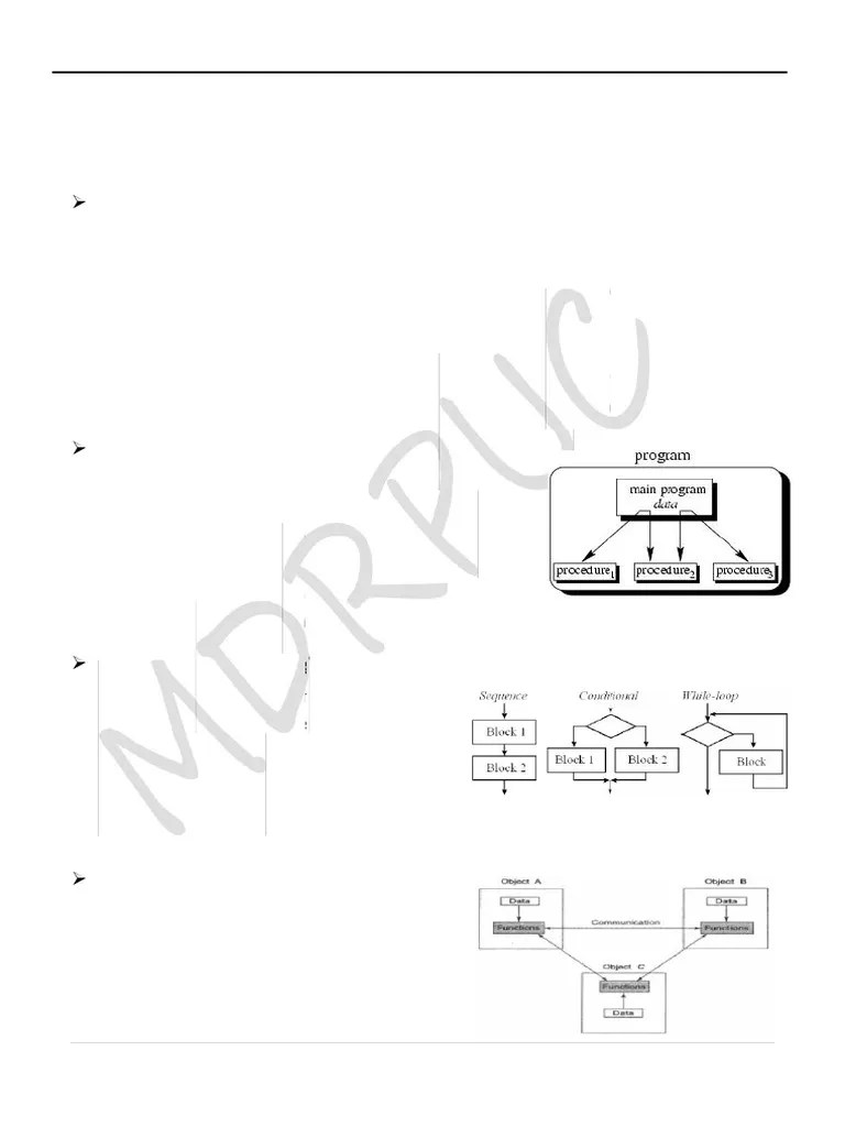 Basic Of OOPS Notes | PDF | Object Oriented Programming | Inheritance ...