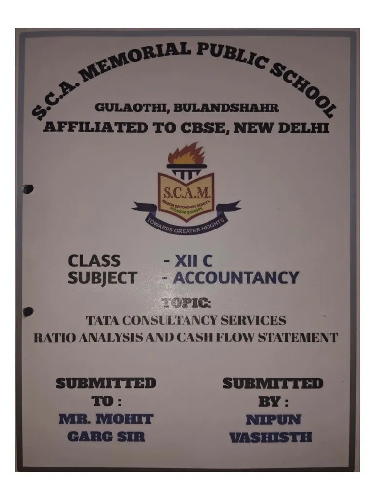 Tcs - Ratio Analysis And Cash Flow Statement | PDF