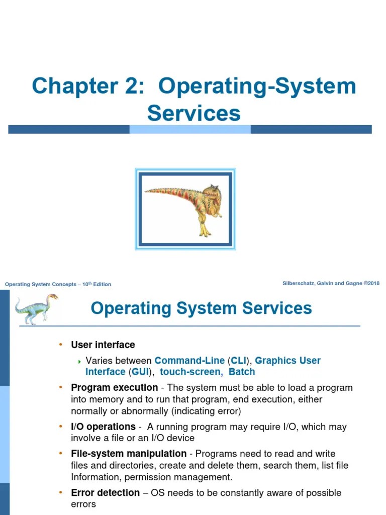 Lect 2 Os Services | PDF | Operating System | Graphical User Interfaces